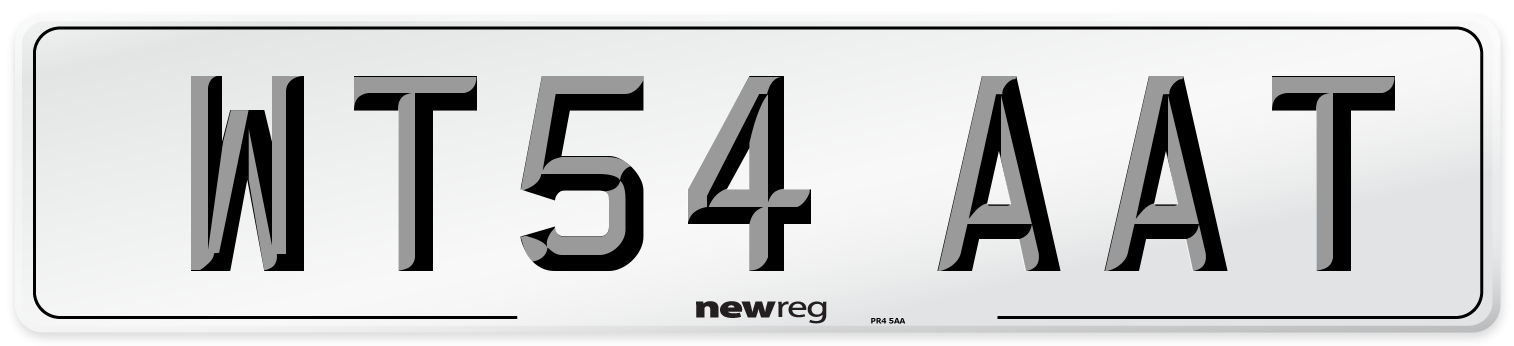 WT54 AAT Number Plate from New Reg
